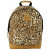 Rucsac, vintage, motiv leopard, galben, PIGNA School Friendly Oxigen Canvas