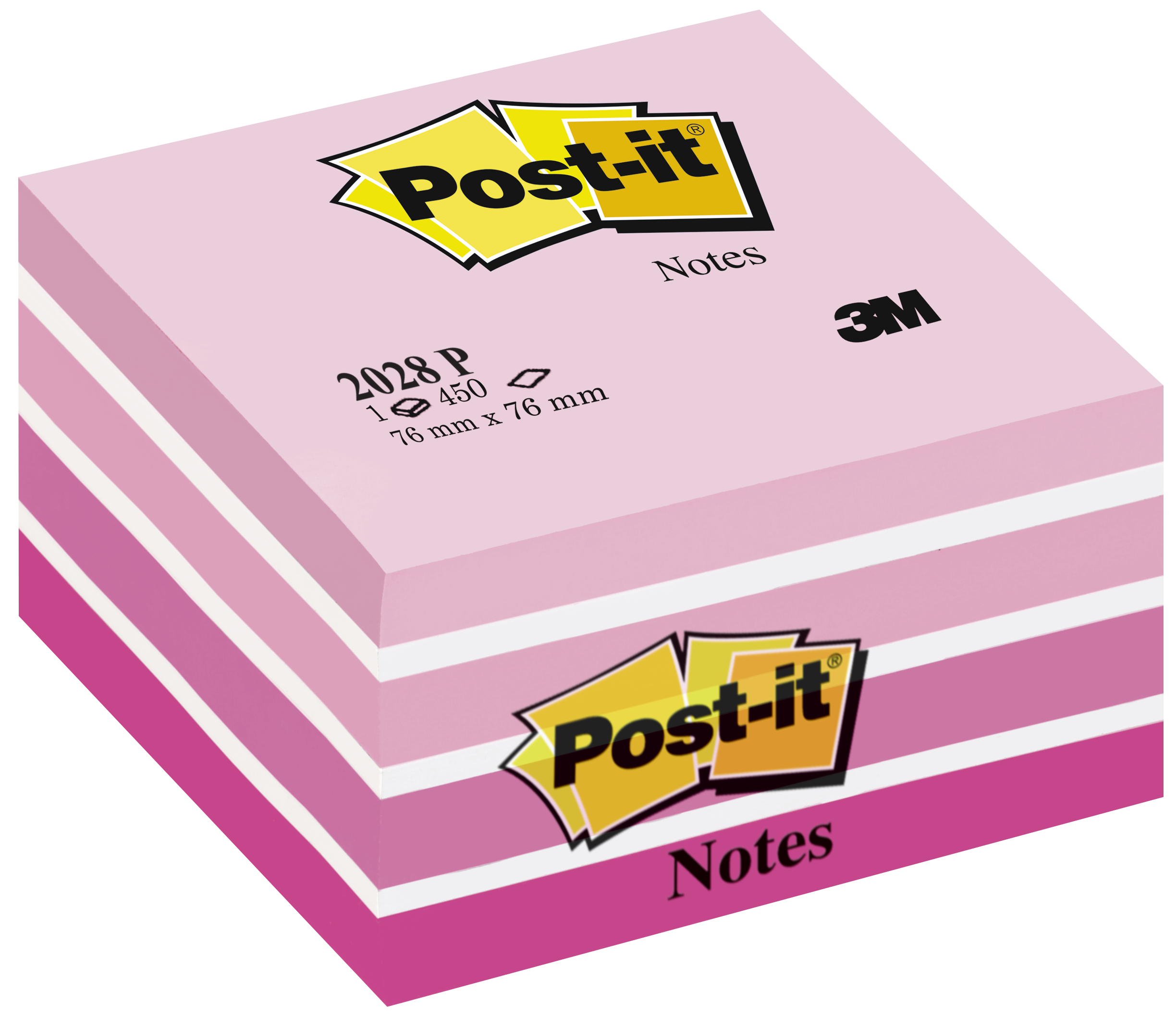 Notes autoadeziv cub, 76 x 76mm, 450 file/set, POST-IT 2028-P