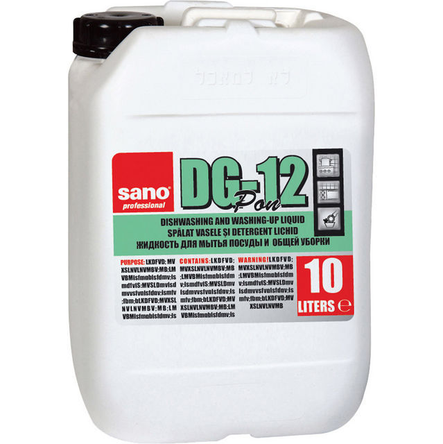 Detergent lichid pentru uz casnic si service, 10L, SANO DG-12 Pon