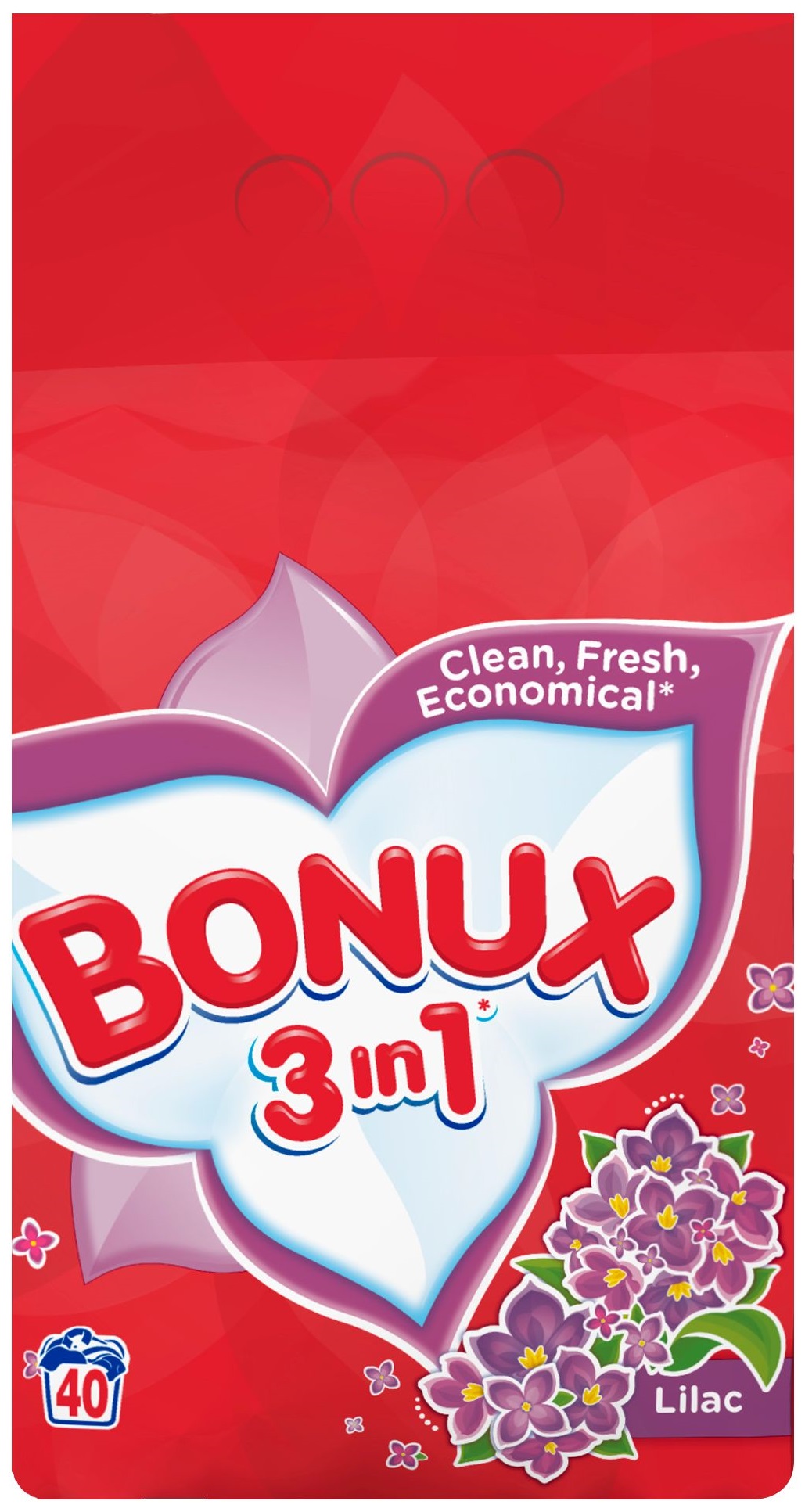 Detergent rufe, automat, 4kg, BONUX Liliac
