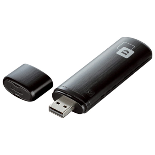 Adaptor USB Wireless, Dual-Band 300 + 867Mbps, negru, D-LINK AC 1200 DWA-182