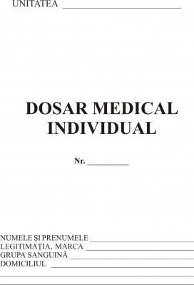 Dosar medical individual + fisa de aptitudine, A5, tipar fata/verso, 20 file/carnet