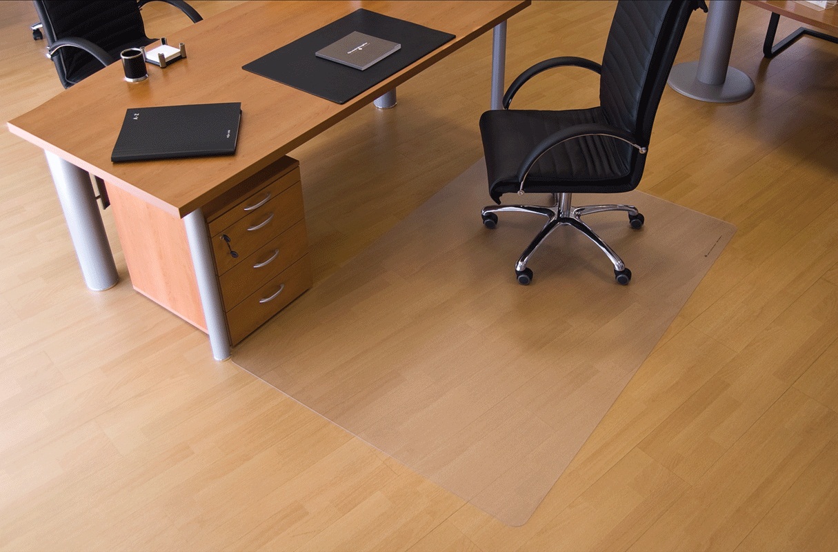 Protectie podea pentru suprafete dure, forma O, 300 x 120cm, RS OFFICE EcoGrip