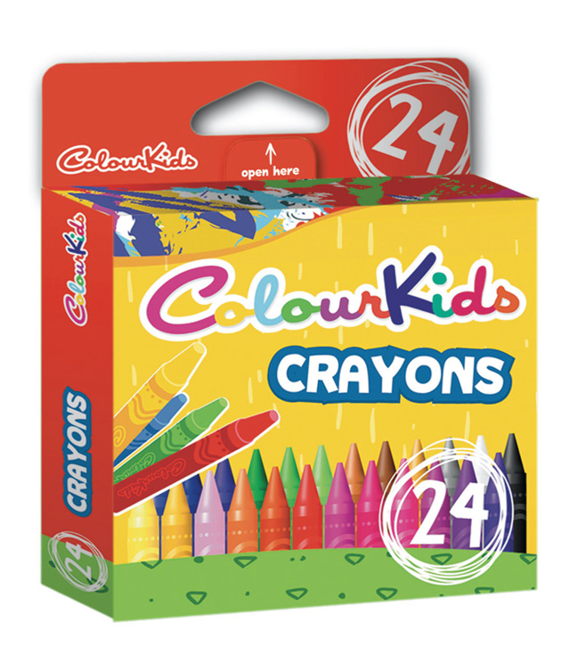 Creioane cerate, 24 culori/set, PIGNA ColourKids