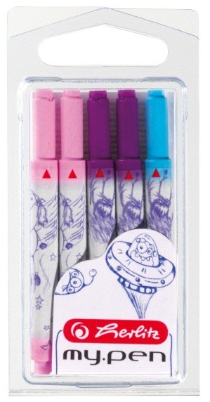 Cartuse cu cerneala diverse culori 5 bucati/blister HERLITZ my.pen