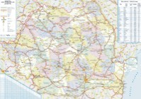 Harta plastifiata Romania administrativ-rutiera 100 x 70cm AMCO PRESS