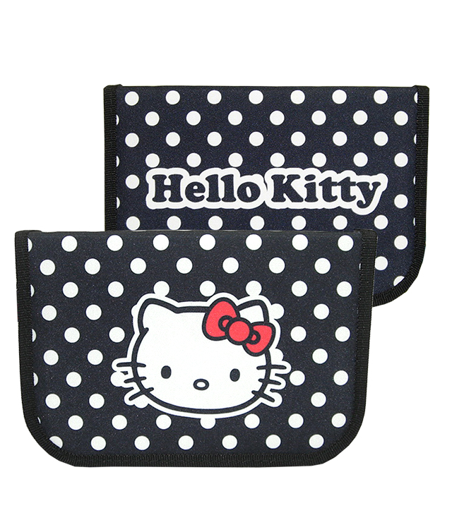 Penar neechipat 1 fermoar 2 extensii negru cu buline HELLO KITTY