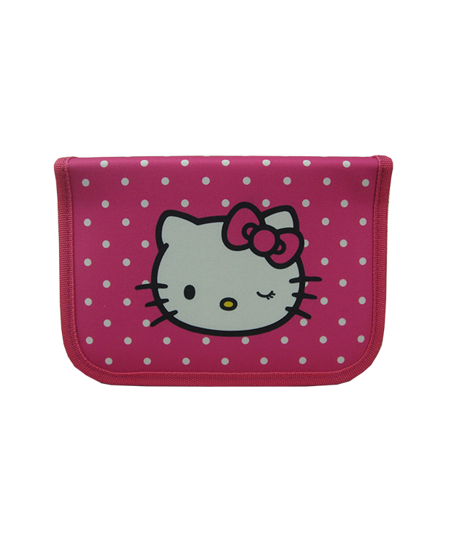 Penar neechipat 1 fermoar 2 extensii roz inchis cu buline HELLO KITTY