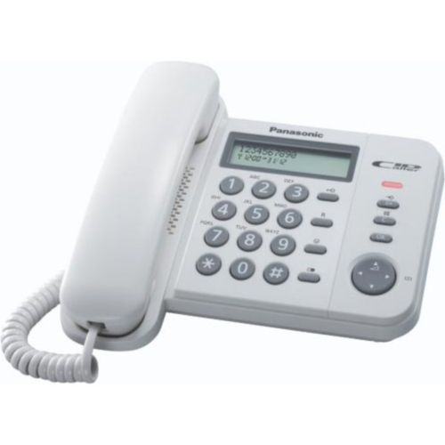 Telefon analogic PANASONIC KX-TS560FXW, alb, cu fir