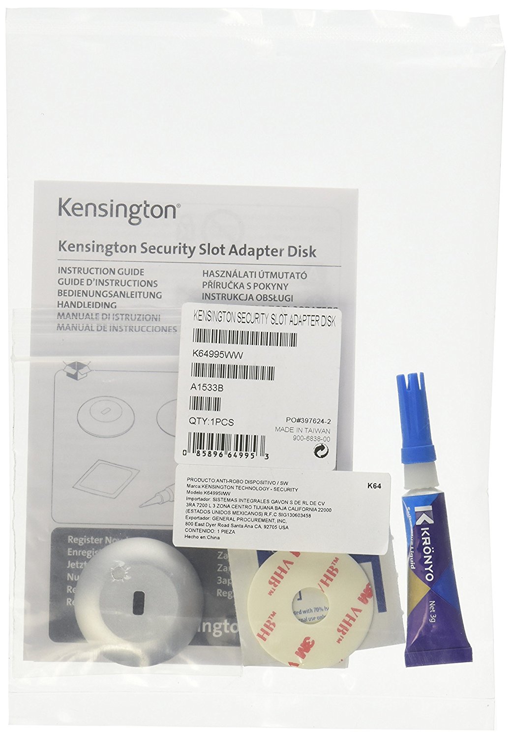 Kit securitate pentru laptop (adaptor), KENSINGTON