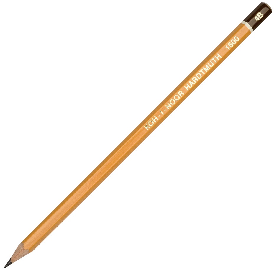 Creion cu mina grafit, 4B, hexagonal, KOH-I-NOOR