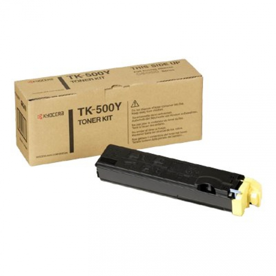 Toner, yellow, 8000 pagini, KYOCERA TK-500Y