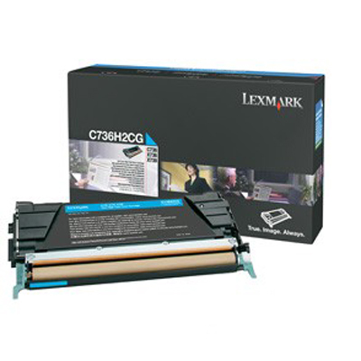 Toner, cyan, LEXMARK C736H2CG