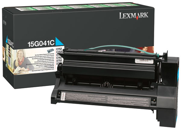 Toner, cyan, LEXMARK 15G041C