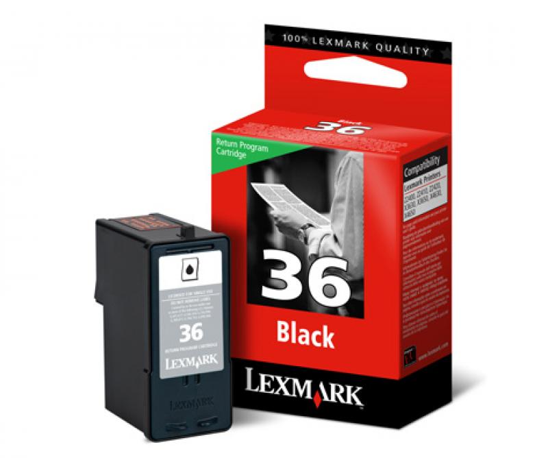 Cartus, black, nr. 36, LEXMARK 18C2130E