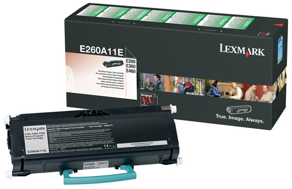 Toner, black, LEXMARK E260A11E