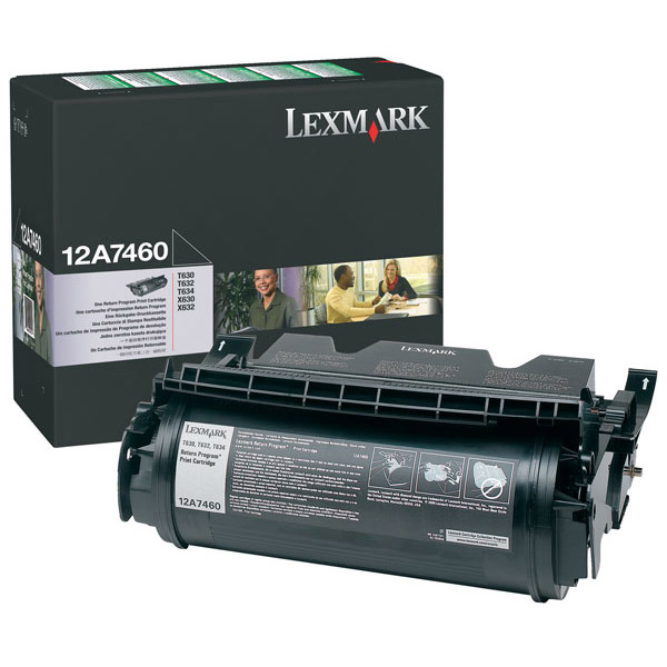 Toner, black, LEXMARK 12A7460