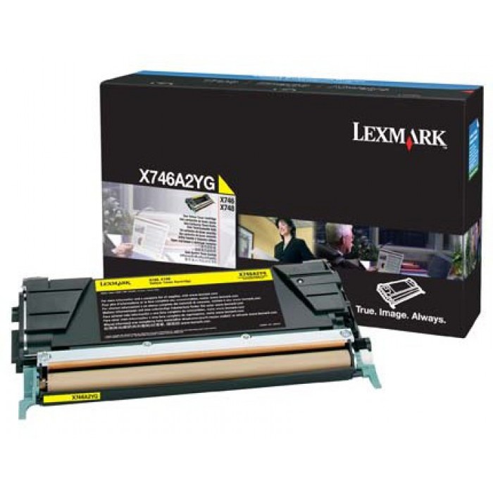 Toner, yellow, LEXMARK X746A2YG