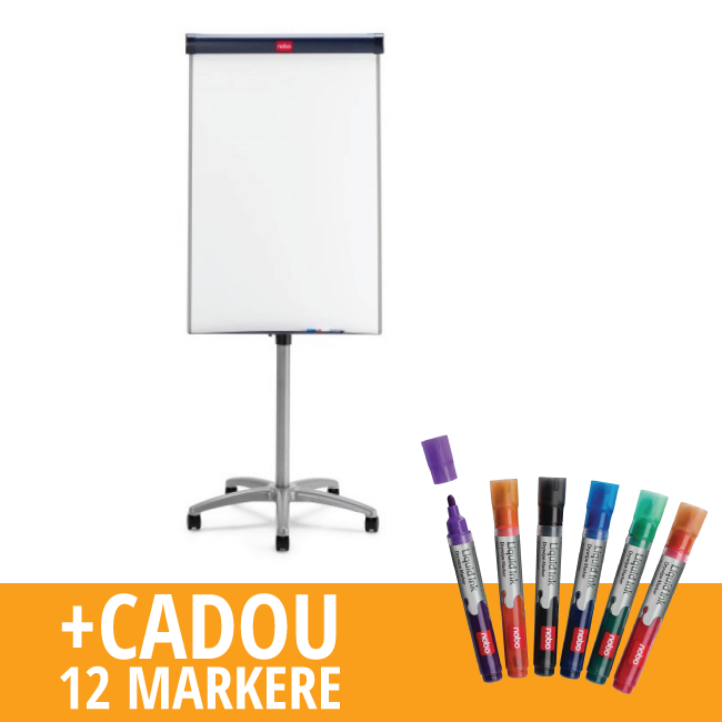 Flipchart magnetic, mobil, 69 x 190cm, NOBO Classic Steel Mobile