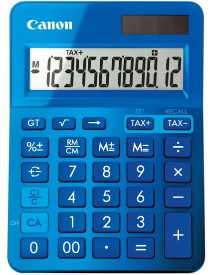 Calculator de birou, 12 digiti, albastru, CANON LS-123K