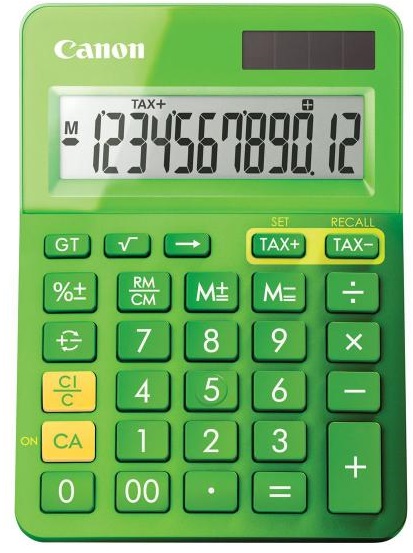 Calculator de birou, 12 digiti, verde, CANON LS-123K