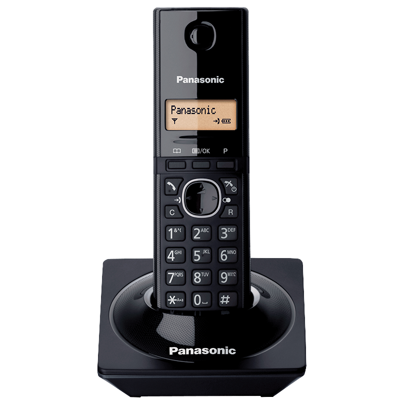 Telefon DECT PANASONIC KX-TG1711FXB, negru, fara fir