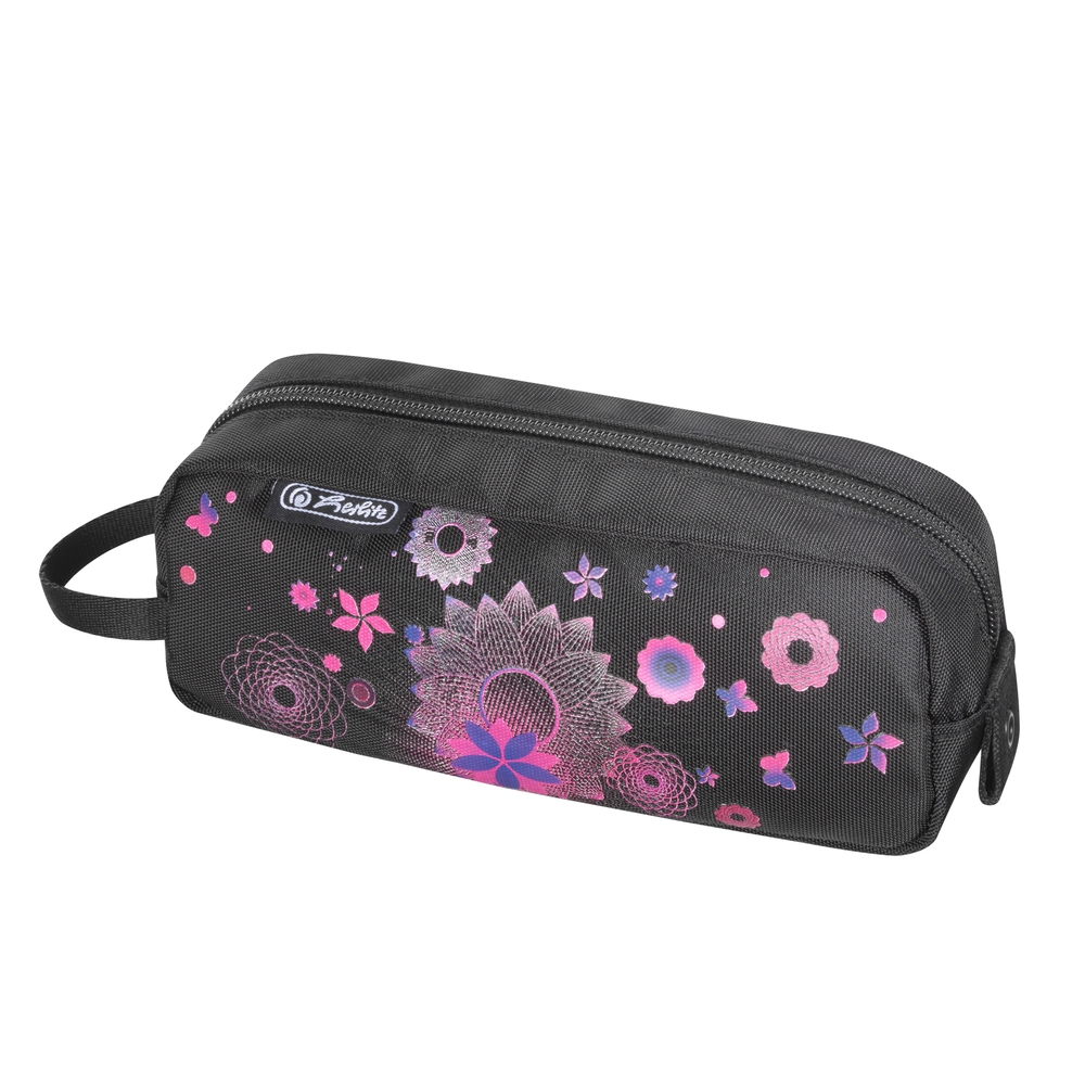 Necessaire negru HERLITZ Be.Bag Quattro Pink Butterflies