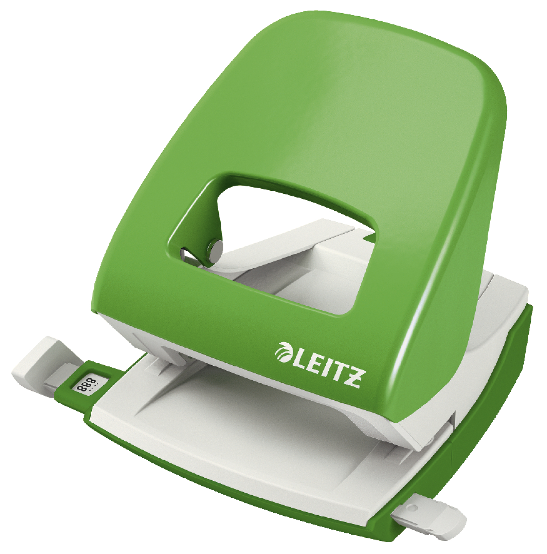 Perforator metalic de birou, pentru maxim 30 coli, verde deschis, LEITZ 5008 NeXXt Series