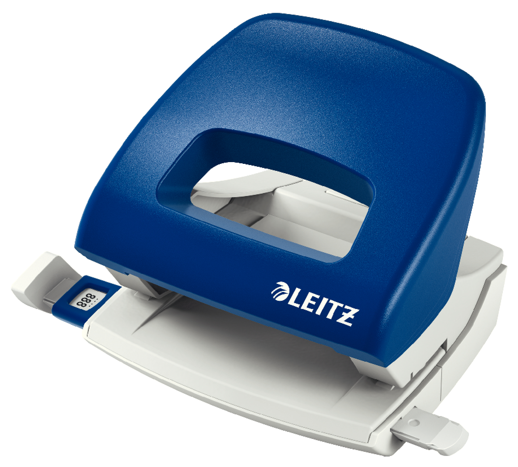 Perforator plastic de birou, pentru maxim 16 coli, albastru, LEITZ 5038 NeXXt Series