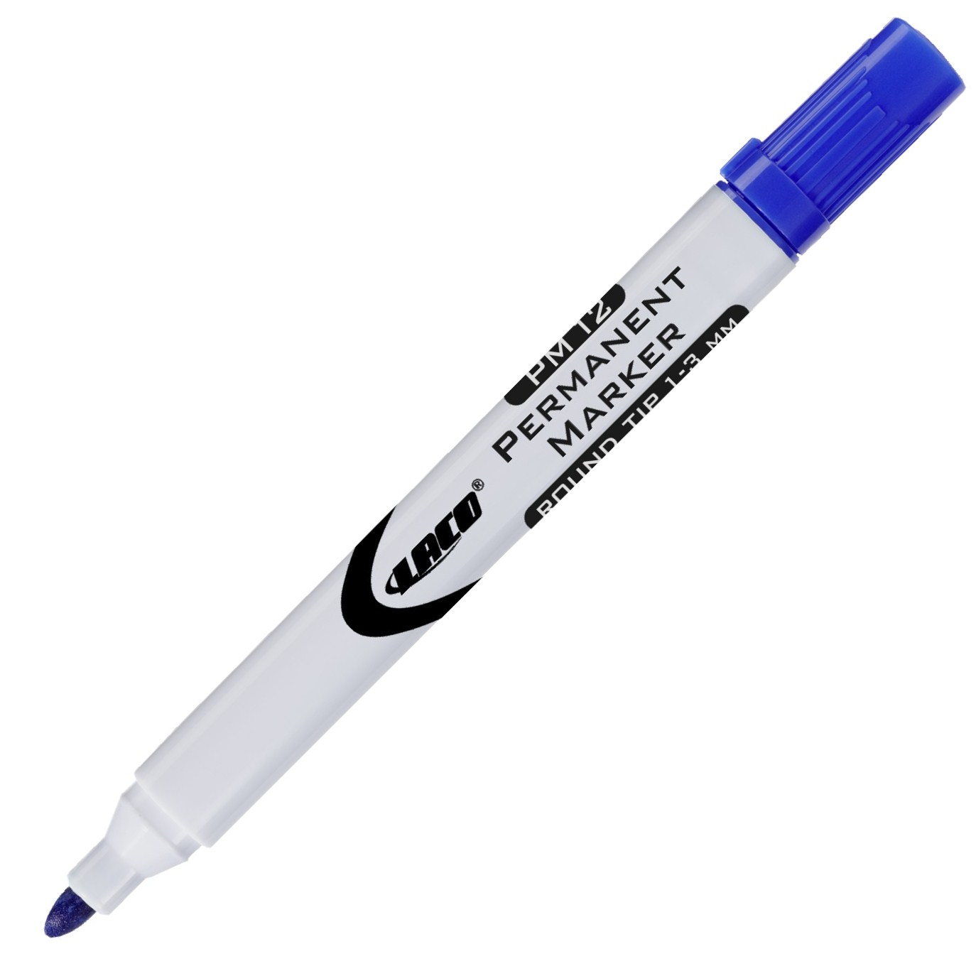 Marker permanent, 1-3mm, albastru, LACO PM12