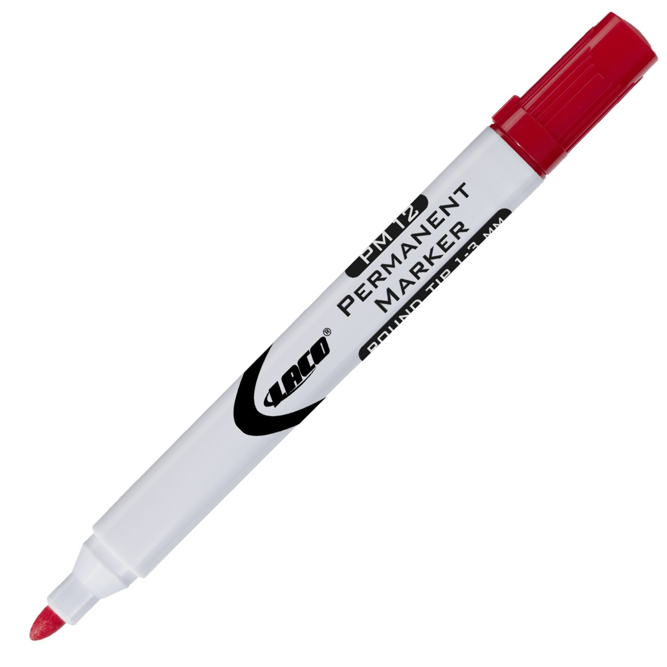 Marker permanent, 1-3mm, rosu, LACO PM12