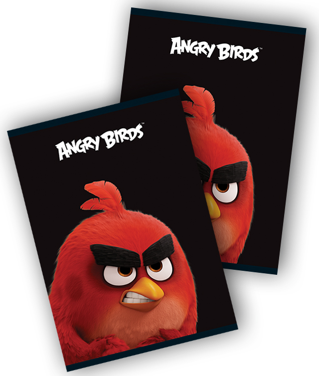 Caiet cu spira A4 80 file matematica ANGRY BIRDS