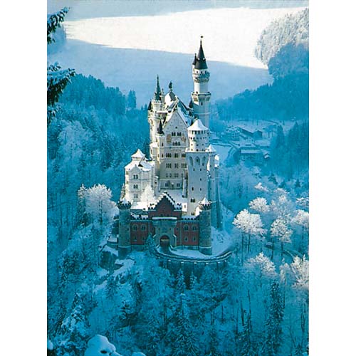 Puzzle Castelul Neuschwanstein iarna, 1500 piese, RAVENSBURGER Puzzle Adulti