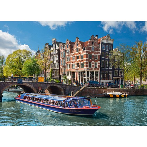 Puzzle turul canalului in Amsterdam, 1000 piese, RAVENSBURGER Puzzle Adulti