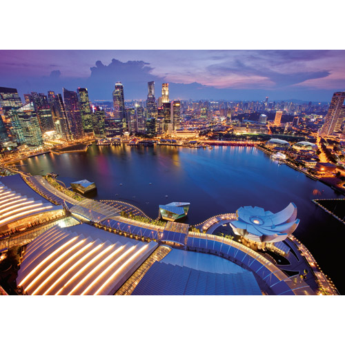 Puzzle orizontul orasului Singapore 1000 piese RAVENSBURGER Puzzle Adulti