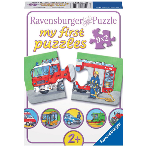 Puzzle vehicule motorizate 9x2 piese RAVENSBURGER Puzzle Copii
