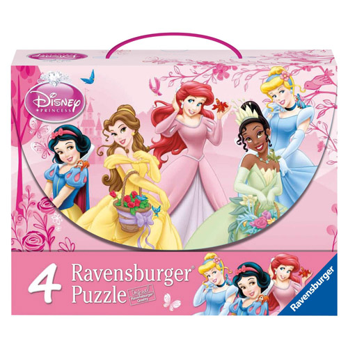 Puzzle printesele Disney, 2x64 piese/2x81 piese, RAVENSBURGER