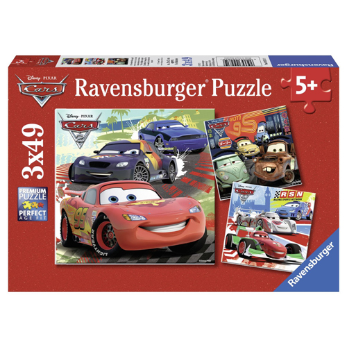 Puzzle lumea masinilor de curse, 3x49 piese, RAVENSBURGER