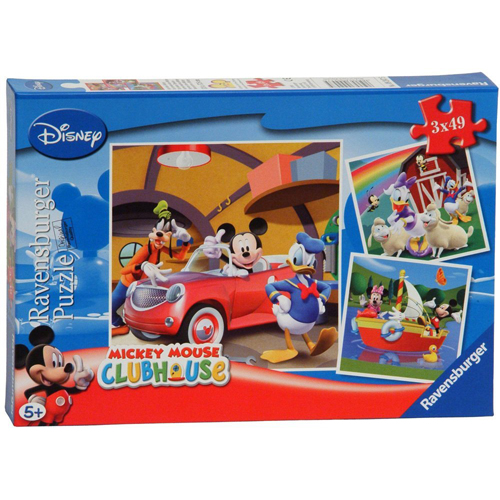 Puzzle clubul Mickey Mouse, 3x49 piese, RAVENSBURGER