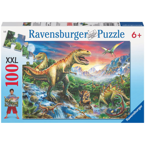 Puzzle Epoca dinozaurilor 100 piese RAVENSBURGER Puzzle Copii