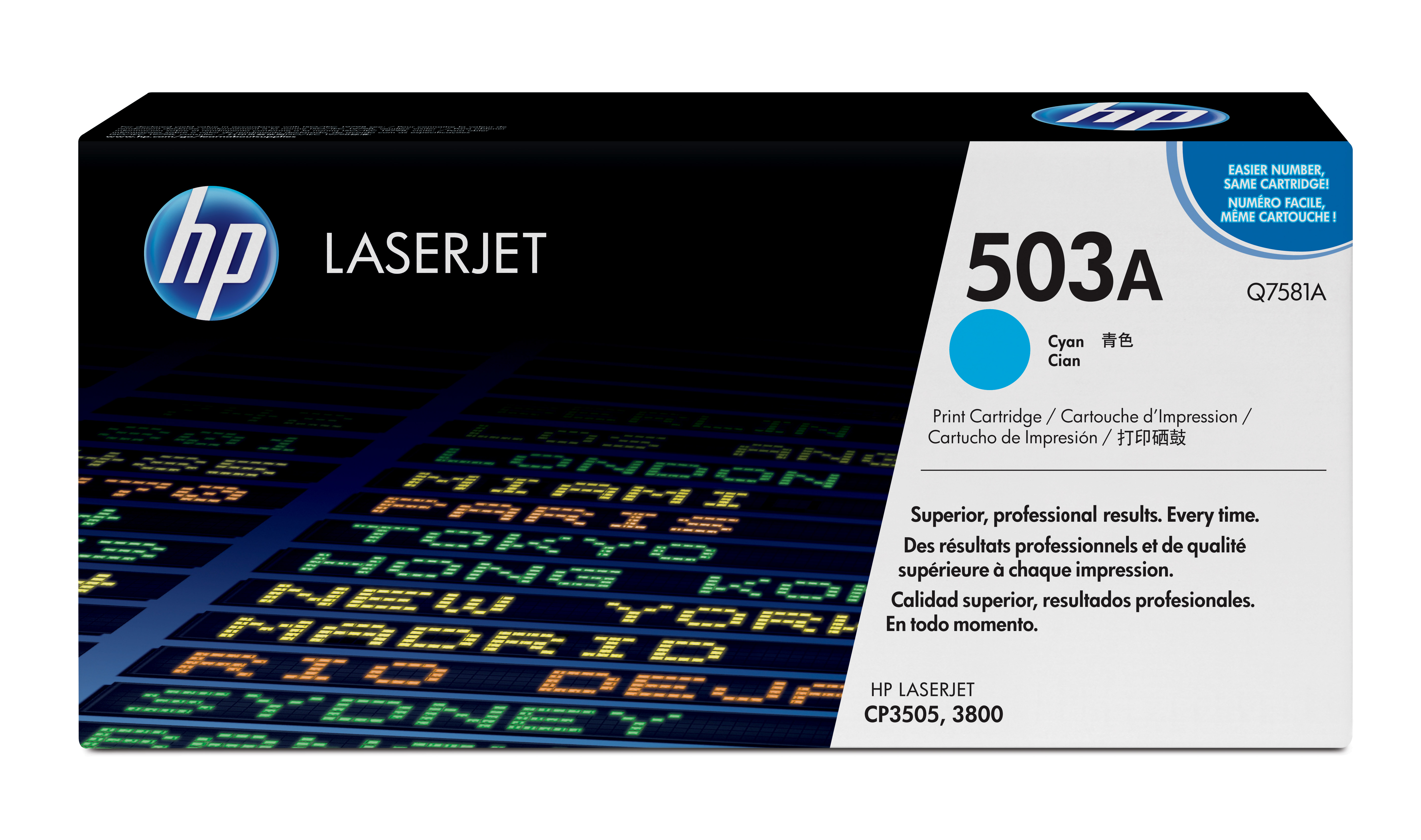 Toner, cyan, Nr. 503A, HP Q7581A