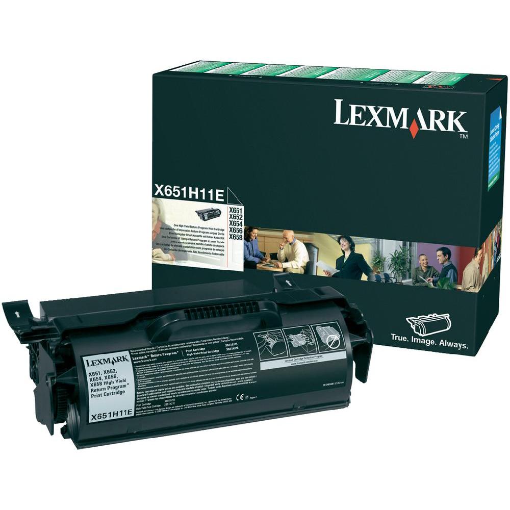 Toner, black, LEXMARK X651H11E