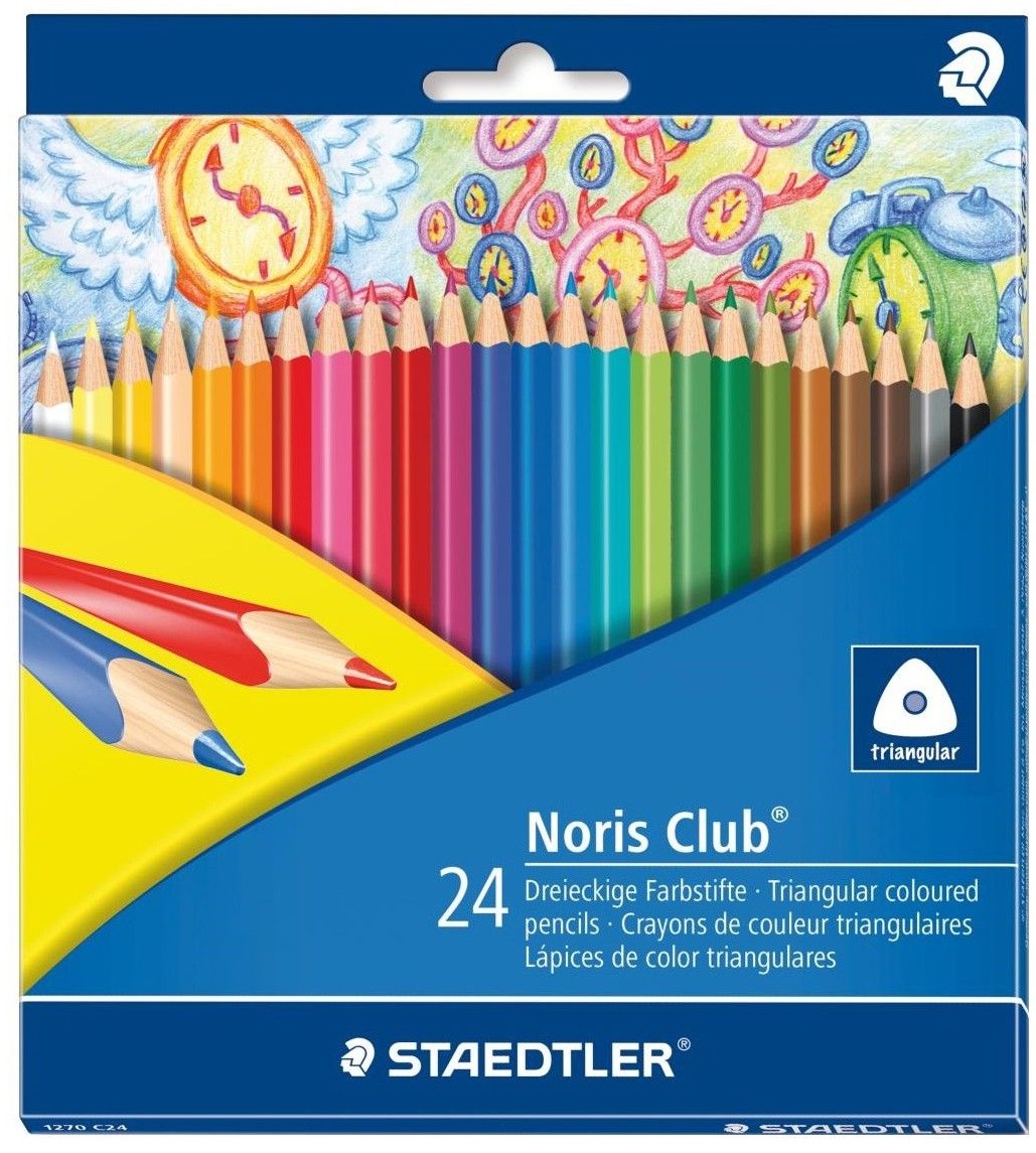 Creioane colorate, 24 buc./set, STAEDTLER Triplus