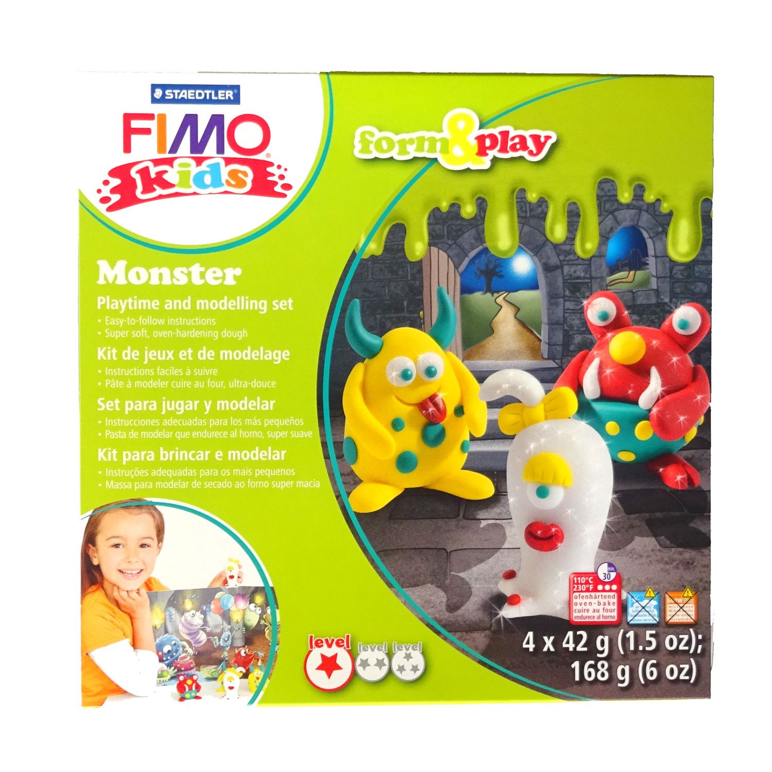 Set modelaj Fimo Kids - Form and Play - Monster, STAEDTLER