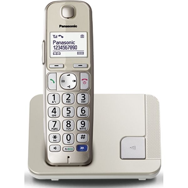 Telefon DECT PANASONIC KX-TGE210FXN, argintiu, fara fir