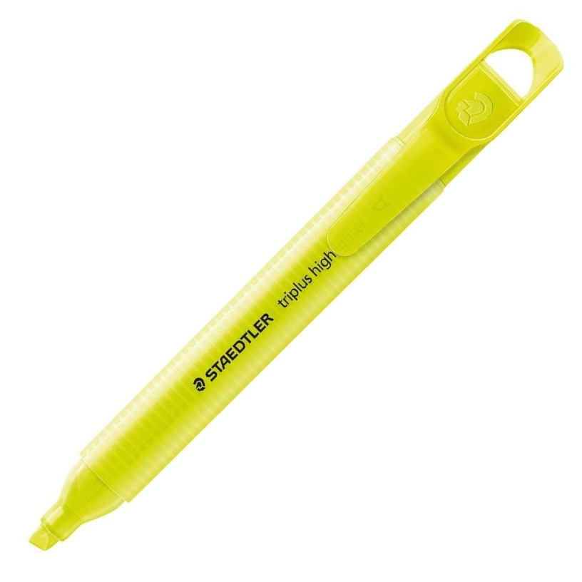 Textmarker triplus, varf tesit, 2-5 mm, galben, STAEDTLER