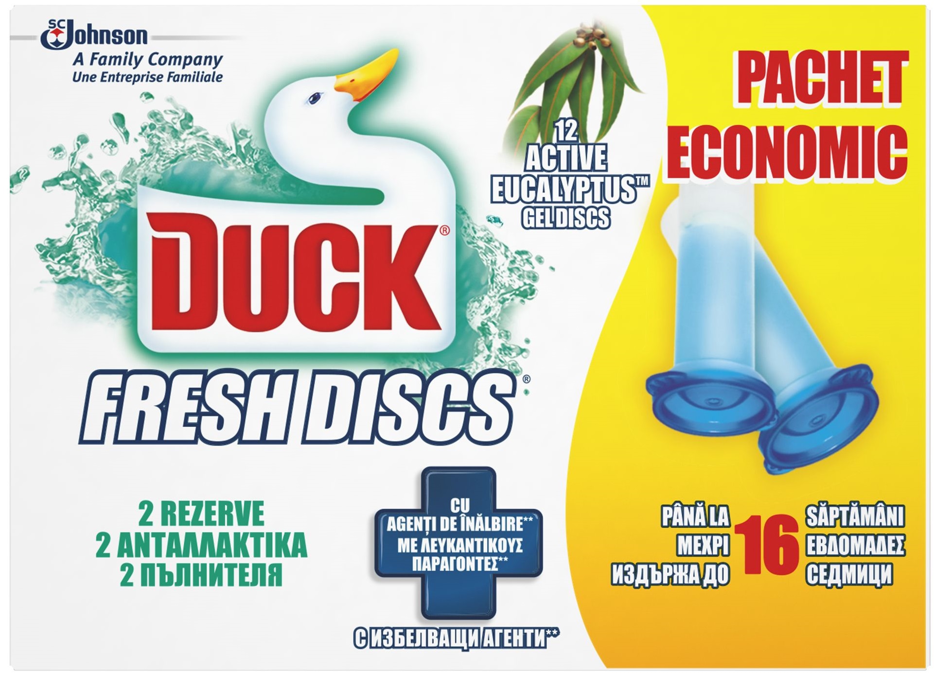 Rezerva DUCK Fresh Discs Eucalypt, 12 discuri