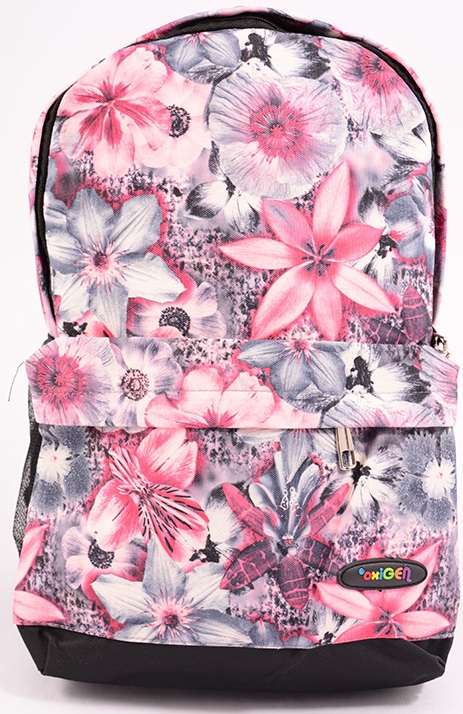 Rucsac, roz floral, OXIGEN