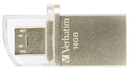 Stick USB 16GB VERBATIM Store n Go OTG USB 3.0, Gold