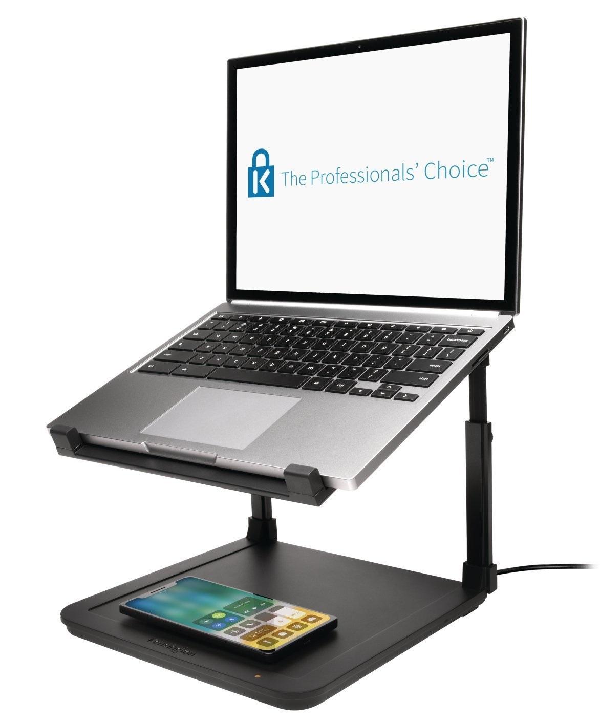 Suport pentru laptop cu incarcare wireless smartphone, KENSINGTON SmartFit